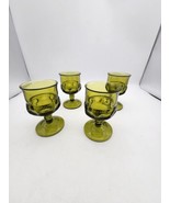 Rare Find Indiana Green Thumbprint Thumbles Set Of 4 - $35.50 CAD