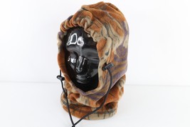 Vintage 90s Streetwear Fleece Camouflage Pullover Balaclava Mask Hood Be... - $49.45
