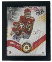 TRAVIS KELCE Chiefs Framed 15&quot; x 17&quot; Game Used Football Collage LE 1/50 - £188.80 GBP