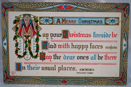Antique Embossed Postcard A Merry Christmas ~ Charlotte Murray 1911 1 cent Stamp - £3.98 GBP
