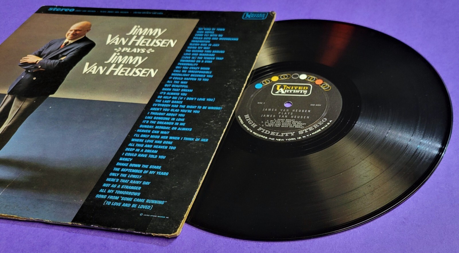 James Van Heusen plays James Van Heusen - United Artists - 12" Record Item image 2