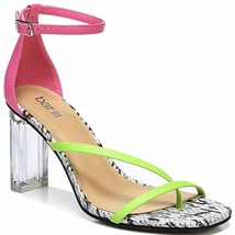 Bar III Women Ankle Strap Sandals Blakke Size US 8.5M Multi Neon Snake Print - £12.52 GBP