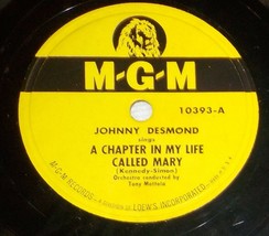 Johnny Desmond 78 A Chapter In My Life Called Mary / You Broke Your Promise SH1F - £5.53 GBP
