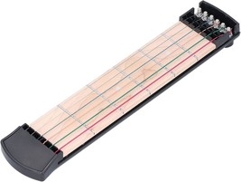 Mini Guitar Pocket Guitar Practice Tool 6 Colorful Strings Fingerboard Portable - £32.39 GBP