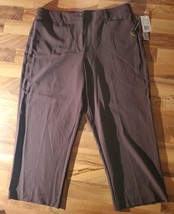 Briggs New York Size 14 Brown Slacks/Dress Pants Slimming Solutions NWT - £19.37 GBP
