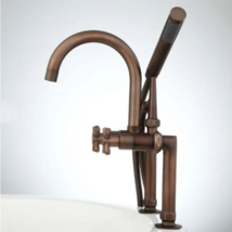 New Oil Rubbed Bronze Sebastian Deck-Mount Tub Faucet with Hand Shower &amp;... - £273.60 GBP