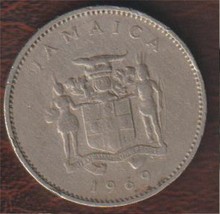 1969 Jamaica Ten cents coin peace Lovely and Age is 54 years old is KM#47 Buy .. - £1.51 GBP