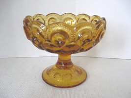 Smith Glass Amber Moon and Star Candleholder Compote - Moon and Star Amb... - $18.00