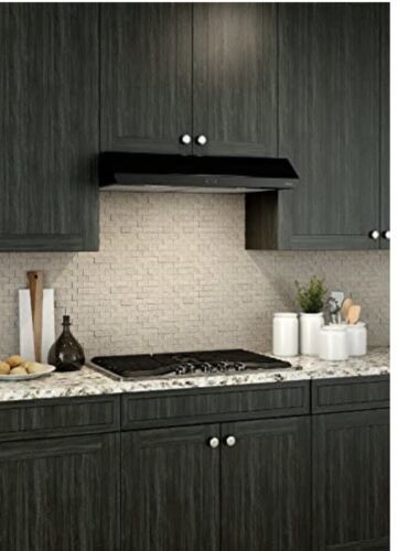  BROAN-NUTONE BKDEG130BL 30" BLACK RANGE HOOD. - $197.01