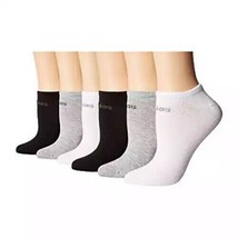 adidas 6-PACK Women&#39;s No Show SOCKS Below Ankle Black Gray White Shoe Size 5-10 - £11.19 GBP