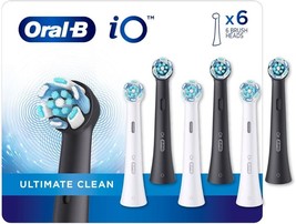 Oral-B iO Ultimate Clean Replacement Brush Heads, 6-Count White, Black 6 Count ( - £74.33 GBP
