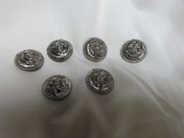 &quot;&quot;6  LION HEAD DESIGN -METAL BUTTONS&quot;&quot; - 7/8&quot; ACROSS - £6.95 GBP