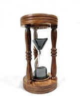 Premium Sheesham Wooden 30 Minutes Sand Timer Hourglass or Sand Clock Vintage - £57.27 GBP