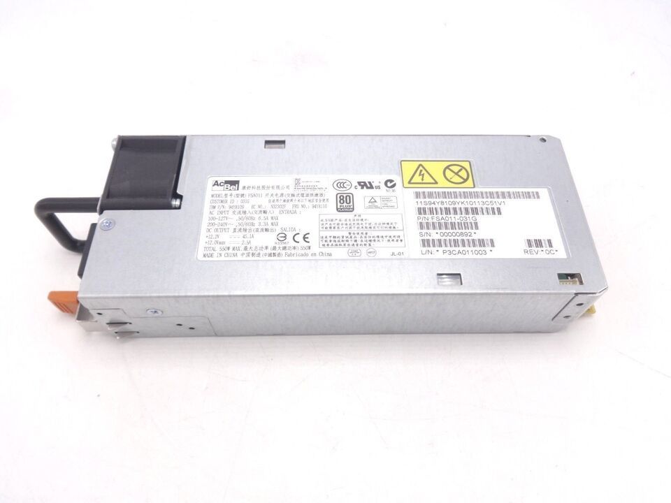IBM 94Y8110 550Watt X3650 M4 X3550 M4 Power Supply - $19.99