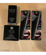 Lot Of 4 Avon True Color Dazzle Drops, Maybelline Liner 165, Eyeshadow Duo - £8.91 GBP