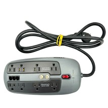 Dynex Relocatable Power Strip Gray 10 x 4.5 Surge Protection 6 foot cord - £9.48 GBP