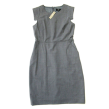 NWT J.Crew Tall Resume Sheath in Heather Flannel Italian Stretch Wool Dress 10T - £75.47 GBP