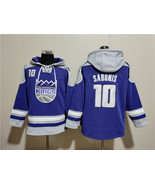 Men&#39;s Sacramento Kings #10 Domantas Sabonis Purple Gray Lace-Up Pullover... - $1,399.39 MXN