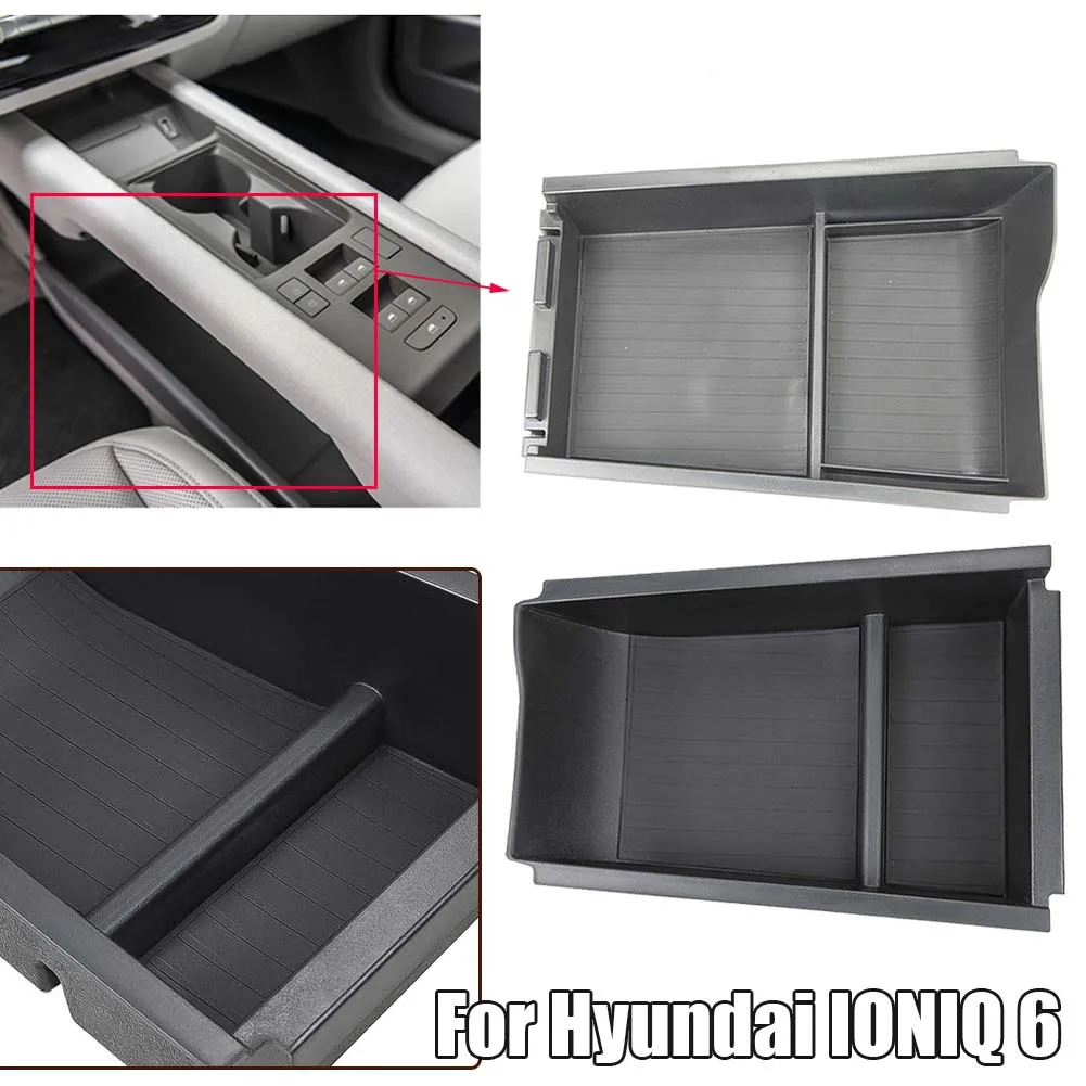 2pcs Car Front Storage Box ABS Black Interior Armrest Console Central For - £49.66 GBP