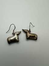 Vintage Sterling Silver Dachshund Dog Earrings 2.8cm - £19.50 GBP