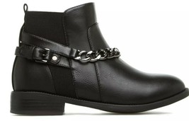 Shoe Dazzle ~ Black ~ Faux Leather ~ Women&#39;s Size 10 Boots ~ Seren - $26.18