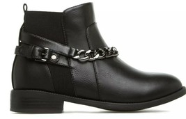 Shoe Dazzle ~ Black ~ Faux Leather ~ Women&#39;s Size 10 Boots ~ Seren - £20.92 GBP