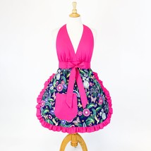 Butterfly and Flowers Hot Pink Apron - £25.16 GBP