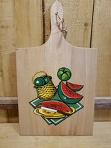 Vintage Cutting Board Kitchen Wall Decor Paddle Made in Yugoslavia Old World Art - £17.00 GBP