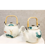 Set Of 2 Feng Shui Yin Yang Koi Fish Pair In Pond Ceramic Tea Pot 38oz T... - £31.46 GBP