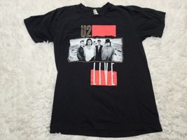 2001 U2 Joshua Tree 1987 Live M Black T-SHIRT Made In Usa Bono Edge Pop Rock 80s - £29.16 GBP