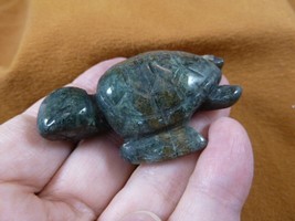 Y-TUR-SE-733 Green fancy jasper SEA TURTLE gemstone figurine love baby turtles - £18.83 GBP