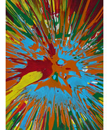 1990s Damien Hirst, David Bowie Style Beautiful Spin Painting - $6,000.00