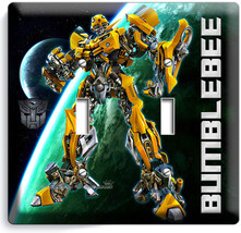 Transformers Autobot Bumble Bee Double Light Switch Boys Bedroom Room Home Decor - £10.96 GBP