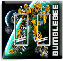 Transformers Autobot Bumble Bee Double Gfi Light Switch Boys Room Home Art Decor - £11.11 GBP