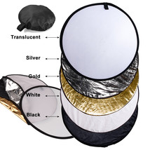 43&quot; 110cm 5 in 1 Photo Round Studio Collapsible Reflector Light Diffuser... - £30.36 GBP