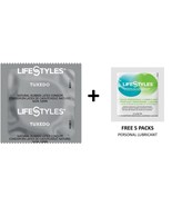 100 CT Lifestyles Tuxedo Condoms + FREE 5 Lifestyles lubricant packs - $21.73