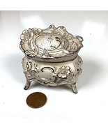 Antique Art Nouveau Footed Jewelry Casket Box Marked JB Jennings Brother... - $18.69