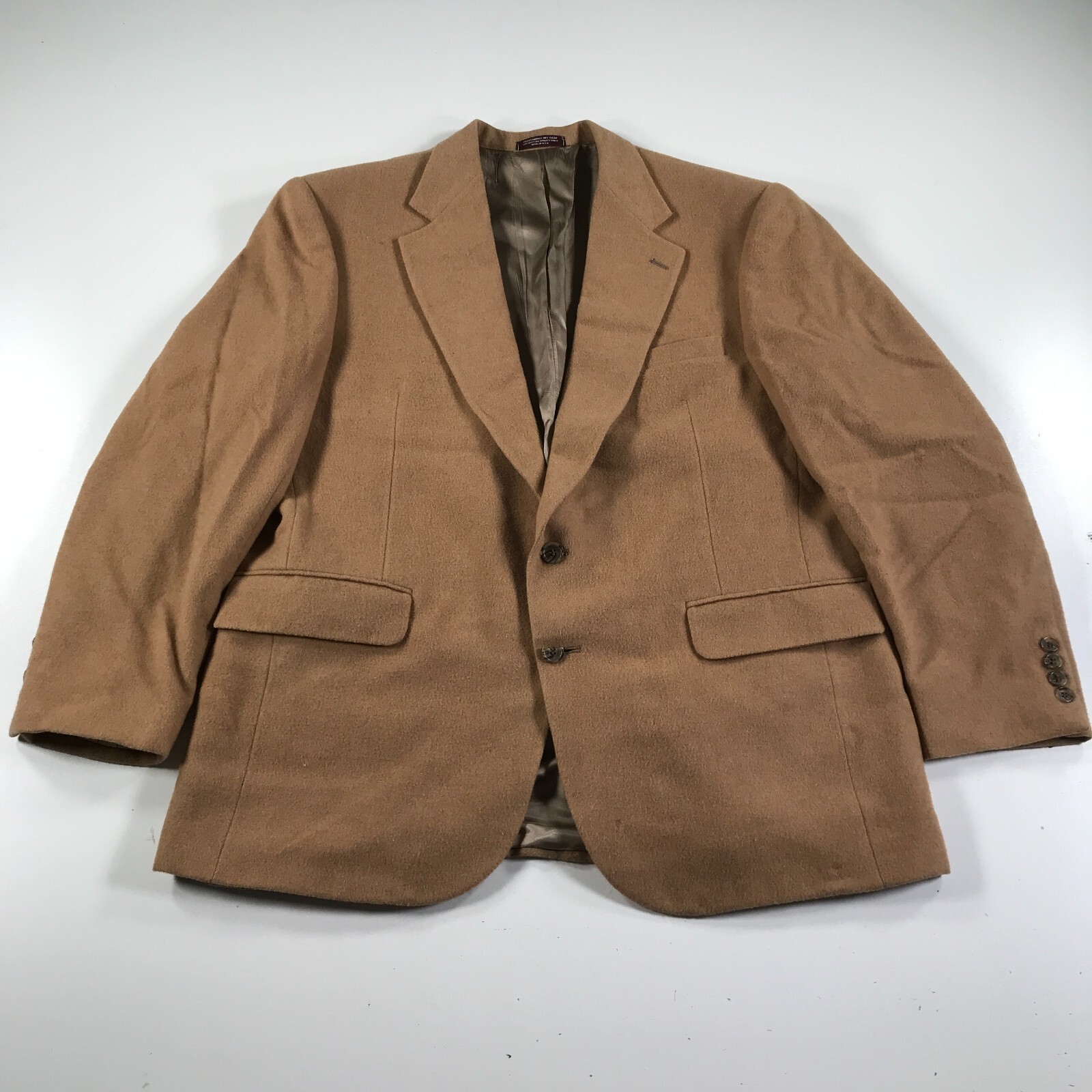 Vintage Palmen Strand Kamel Haar Blazer Herren 44 Regular Brown Hergeste... - £37.28 GBP