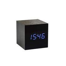 Black Cube Click-on Alarm Clock with Blue LED Display  - $71.00