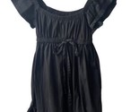 New Directions Womens Dress Size 6 Black Tiered Midi Prarie Peasant Dress - $18.95