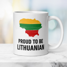 Patriotic Lithuanian Mug Proud to be Lithuanian, Gift Mug with Lithuanian Flag - £17.13 GBP