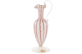 Mid Century Venetian Latticino Glass Ewer - £184.97 GBP