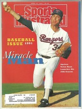 1991 Sports Illustrated Baseball Preview Texas Rangers Nolan Ryan Boston Celtics - £3.95 GBP
