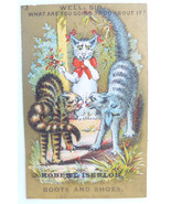 Iserloh Victorian trade card advertising boots shoes cats - €12,05 EUR Iserloh Victorian trade card advertising boots shoes cats - €12,05 EUR