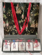 Pottery Barn 30 Gift Tags &amp; 15 Gift Bags Forest Gnome Merry Bright Stewart Plaid - £100.75 GBP