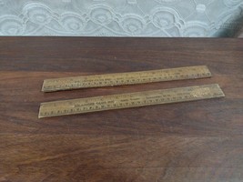 Lot of 2 - BELANGER OLDSMOBILE GMC Lancaster NH Advertising Wooden Ruler... - £14.26 GBP