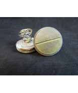 SET OF 2 Threaded BRASS SPRING LOADED END CAP 1 1/2 inch diameter - $9.89