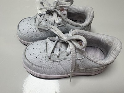 Nike Force One Sneakers Toddler 7C Pure Plat Metallic Silver Item image 2
