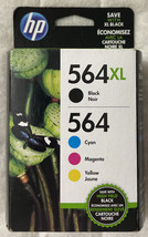 HP 564XL Black 564 Cyan Magenta Yellow Ink Cartridge N9H60FN Bulk Pack Free Ship - £28.30 GBP