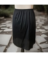 Vanity Fair Womens Black Half Slip Side Slit Sz M Style 11-760 Satiny Sm... - $17.67 CAD